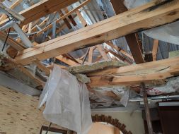 Consequences of a night rocket attack in the Brovary  district