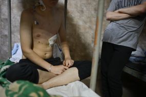 Russian prisoners of war in a cell in one of the Ukrainian prisons