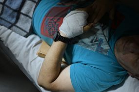 Russian prisoners of war in a cell in one of the Ukrainian prisons