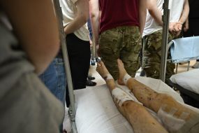 Russian prisoners of war in a cell in one of the Ukrainian prisons