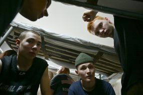 Russian prisoners of war in a cell in one of the Ukrainian prisons