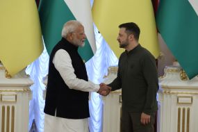 Volodymyr Zelenskyi and Narendra Modi