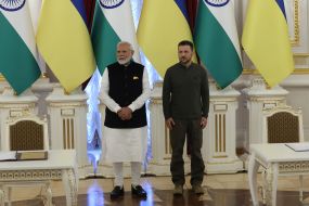 Volodymyr Zelenskyi and Narendra Modi