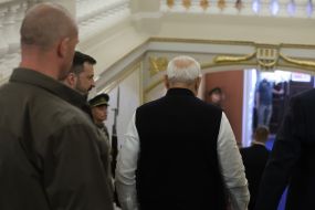 Volodymyr Zelenskyi and Narendra Modi