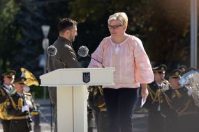 Volodymyr Zelensky  and Ingrida Simonyte