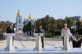 Volodymyr Zelensky, Andrzej Duda and Ingrida Simonyte