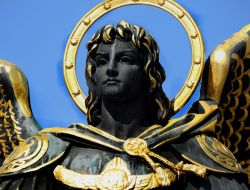 Sculpture of Archangel Michael in Kyiv