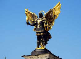 Sculpture of Archangel Michael in Kyiv