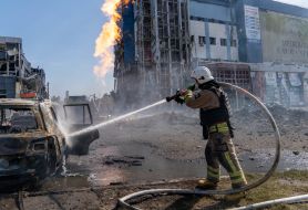 Rescuers eliminate the consequences of shelling in Kharkiv