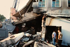 Consequences of a rocket attack on Kyiv