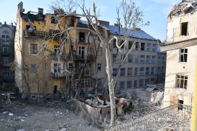 Житловий будинок, пошкоджений внаслідок ракетного удару