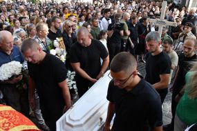 Farewell to the dead Yevgenia Bazylevych and her three daughters in Lviv