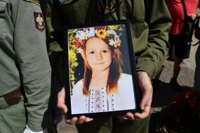 Farewell to the dead Yevgenia Bazylevych and her three daughters in Lviv