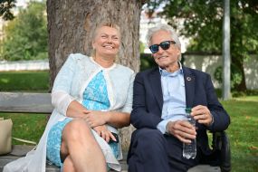 Nelya Kukovalska and Michael Douglas