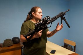 Training on tactical training of female volunteers in Kharkiv region