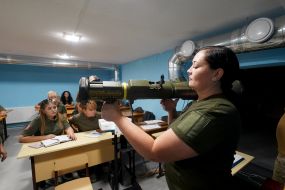 Training on tactical training of female volunteers in Kharkiv region