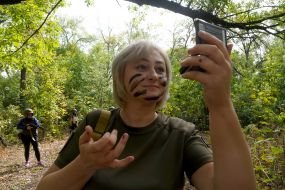 Training on tactical training of female volunteers in Kharkiv region