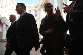 Andrii Sybiga and Radoslav Sikorskyi