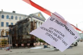 40-ton transformer destroyed by Russians during shelling