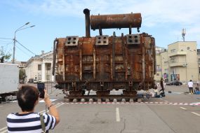 40-ton transformer destroyed by Russians during shelling