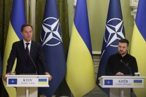 Volodymyr Zelenskyi and Mark Rutte