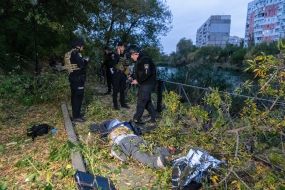 The police are conducting investigative actions at the place of death as a result of the shelling of a person in Kharkiv