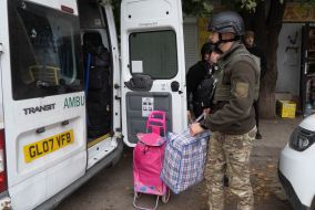 Evacuation of the civilian population in Kupyansk