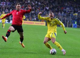 Soccer. Ukraine national team - Georgia national team
