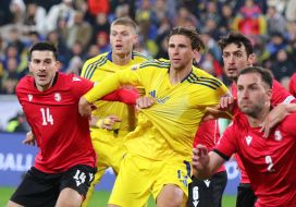 Soccer. Ukraine national team - Georgia national team