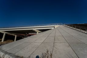 The repaired bridge in the Kharkiv region