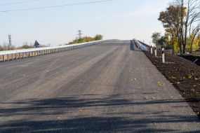 The repaired bridge in the Kharkiv region