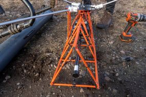 A drone with a metal detector, magnetometer