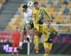 Game moment of the 1/8 final match of the Vbet Cup of Ukraine 2024/25 season between "Rukh" (Lviv) and FC "Karpaty" (Lviv)