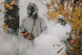 Training of military personnel of the radiation, chemical, biological protection platoon