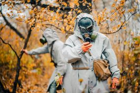 Training of military personnel of the radiation, chemical, biological protection platoon