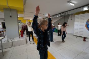 Children in the shelter