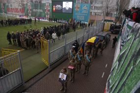 Farewell ceremony for Senior Lieutenant Pavlo Vedybida