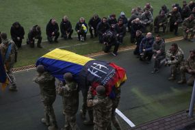 Farewell ceremony for Senior Lieutenant Pavlo Vedybida