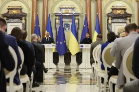 Antonio Costa and  Volodymyr Zelensky