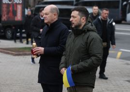 Volodymyr Zelenskyy and Olaf Scholz honored the memory of the fallen heroes of Ukraine