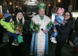 Saint Nicholas Visits Children at the Retro Garage Museum