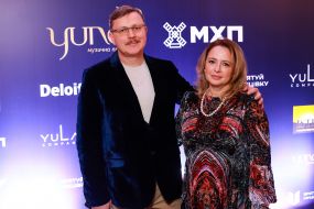 Dmytro Slosser with his wife