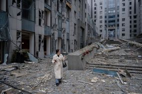 Consequences of the missile strike on Kyiv