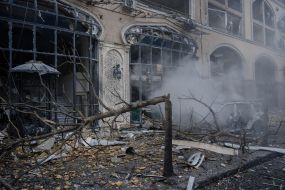 Consequences of the missile strike on Kyiv