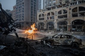 Consequences of the missile strike on Kyiv