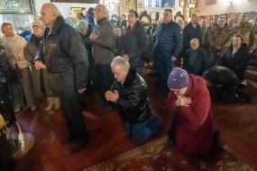 Believers at the liturgy
