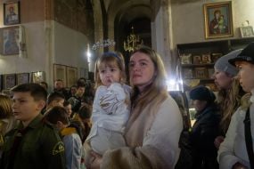 Believers at the liturgy