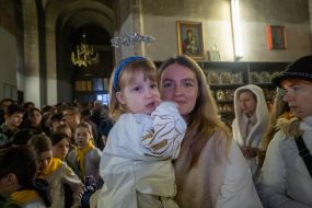 Believers at the liturgy