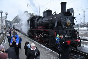 Retro train in Lviv