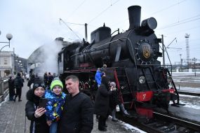 Retro train in Lviv